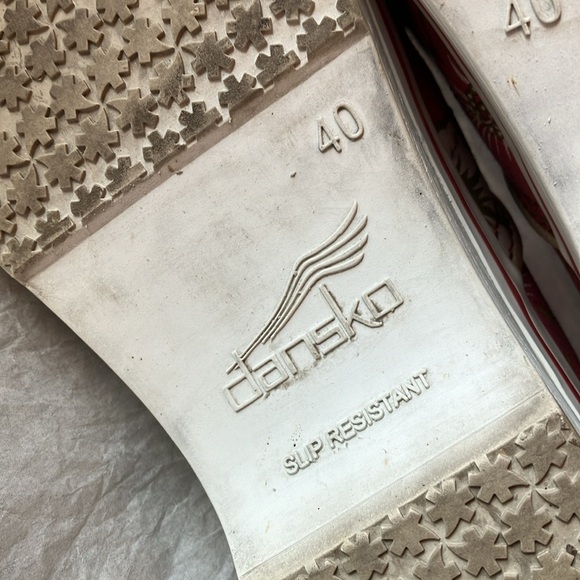 Dansko Vegan Volley Canvas Clogs Tropical Floral Red Pink Hawaiian Shoes Size 40 - Picture 14 of 15